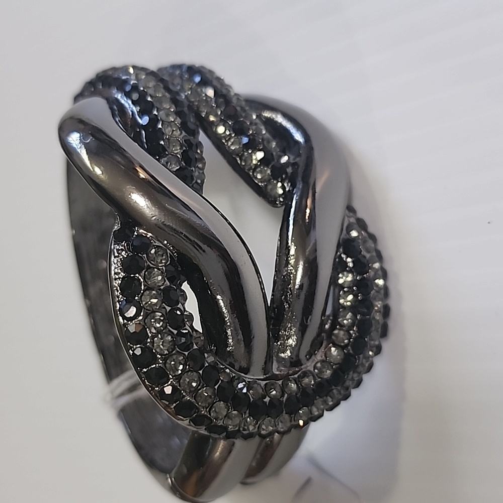 Rhinestone Statement Cuff Bracelet - image 3